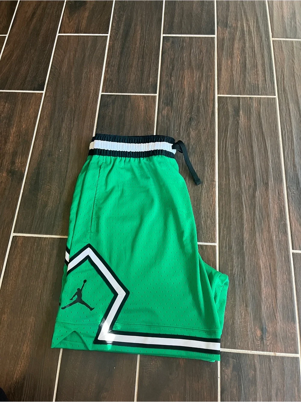 Jordan Bright Green & Black Mesh Basketball Shorts